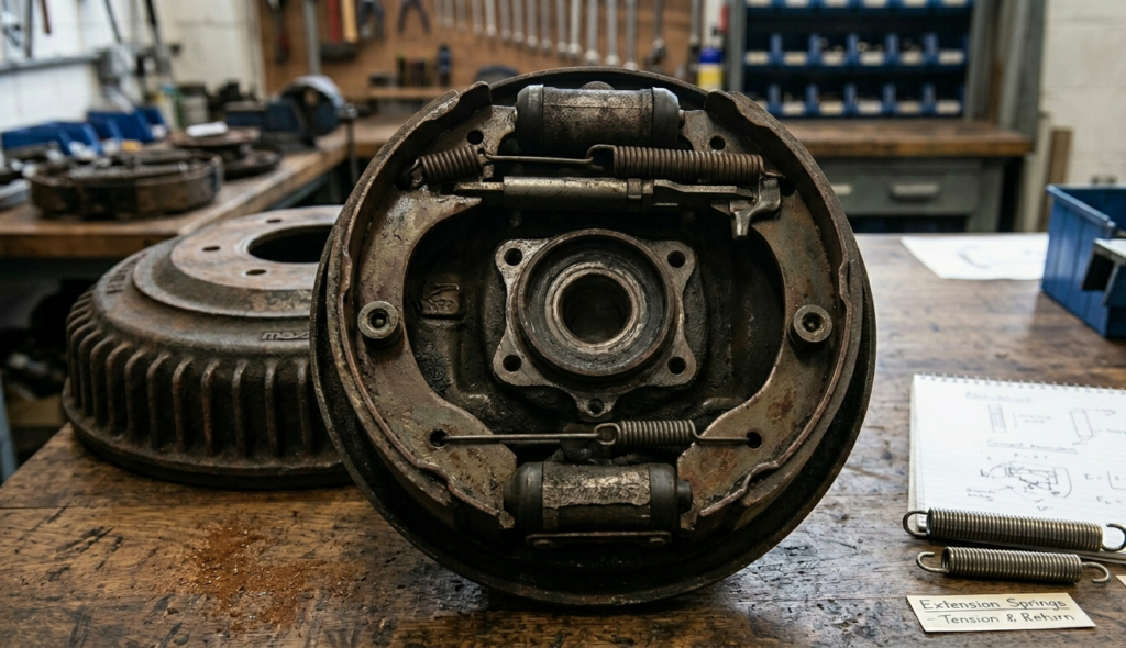 Spring in car brake