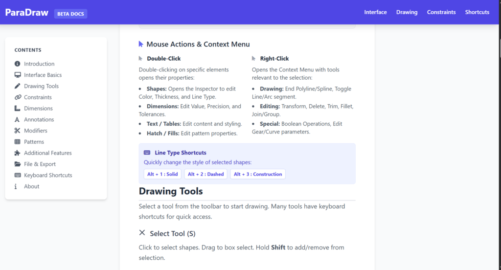 Paradraw Document and guide